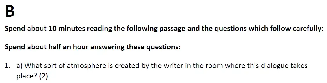 Question 02 - Westminster School - 13+ English Scholarship Exam 2014