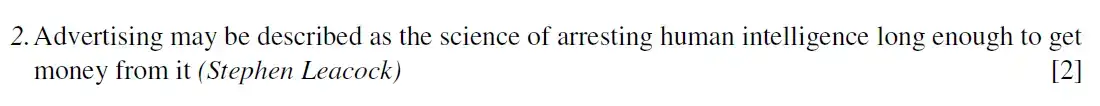 Question 02 - Westminster School - 13 Plus English Scholarship Exam 2016