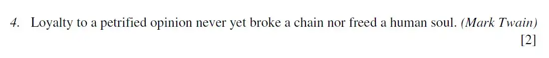 Question 04 - Westminster School - 13 Plus English Scholarship Exam 2016