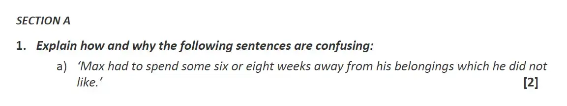 Question 01 - Westminster School - 13 Plus English Scholarship Exam 2017