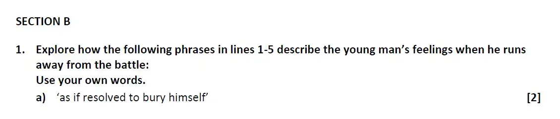 Question 10 - Westminster School - 13 Plus English Scholarship Exam 2017