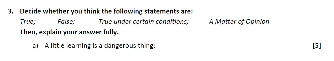 Question 05 - Westminster School - 13 Plus English Scholarship Exam 2017