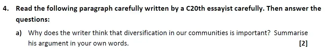 Question 08 - Westminster School - 13 Plus English Scholarship Exam 2017