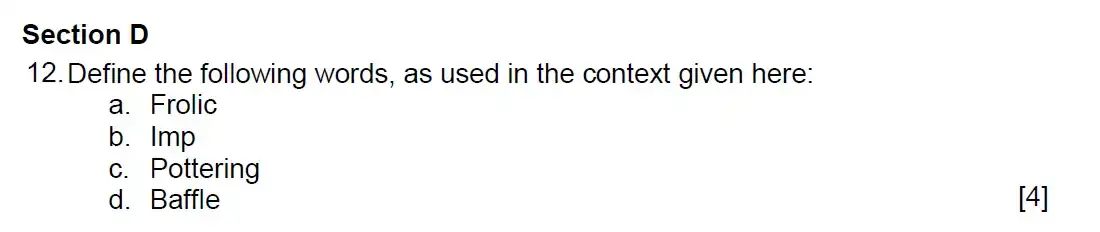 Question 15 - Westminster School - 13 Plus English Scholarship Exam 2021