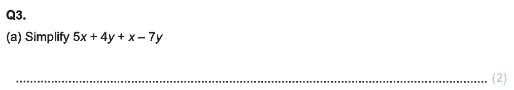 Question 3(a) - Aldenham School - 13 Plus Maths Sample Paper 2 2023