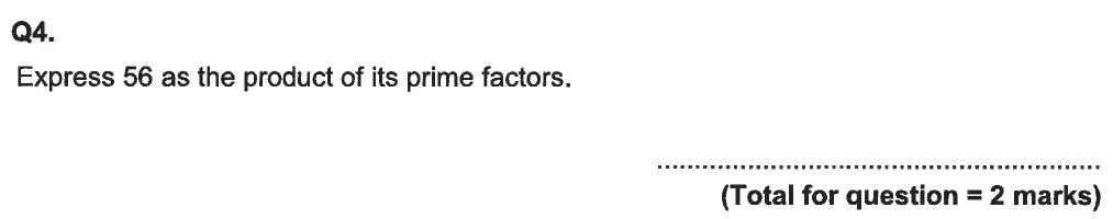 Question 4 - Aldenham School - 13 Plus Maths Sample Paper 2 2023