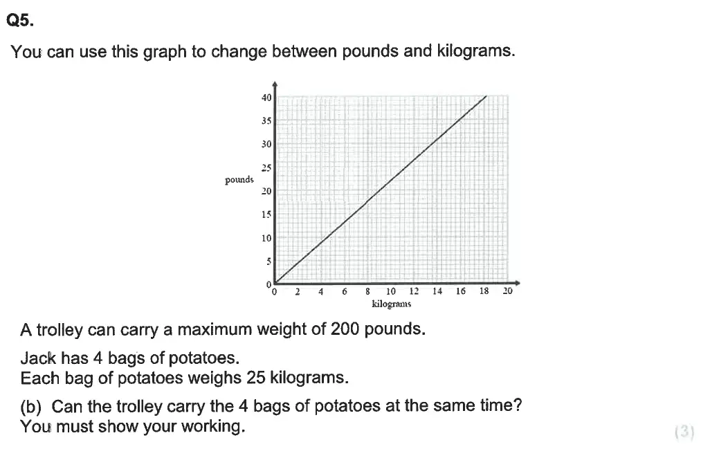 Question 5(b) - Aldenham School - 13 Plus Maths Sample Paper 2 2023