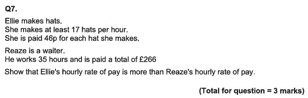 Question 7 - Aldenham School - 13 Plus Maths Sample Paper 2 2023