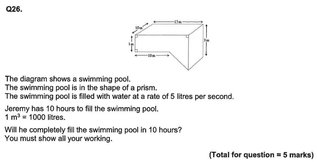 Question 26 - Aldenham School - 13 Plus Maths Sample Paper 2 2023