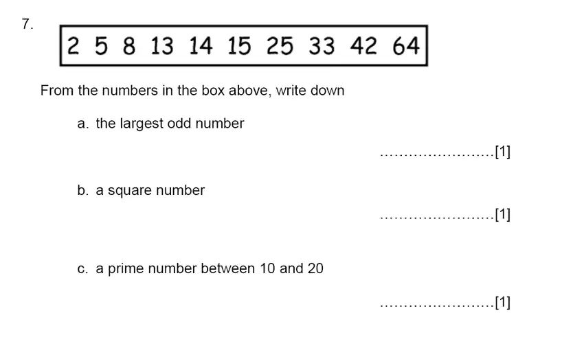 Question 7(a,b,c) - Aldenham School – 13 Plus Maths Sample Paper 2015