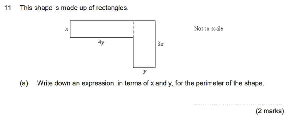 Question 11a - Aldenham School – 13 Plus Maths Sample Paper 2017