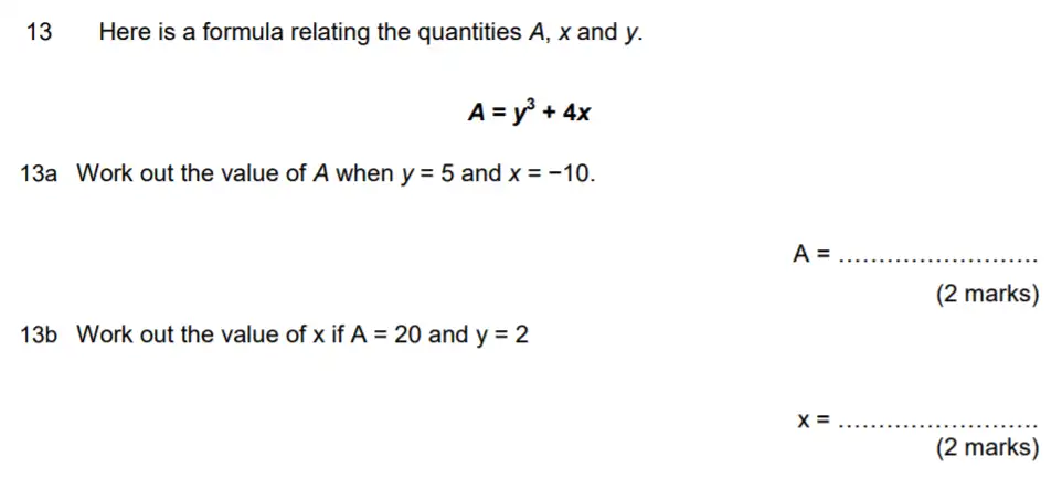 Question 13(13a,13b) - Aldenham School – 13 Plus Maths Sample Paper 2017