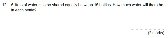 Question 12 - Aldenham School – 13 Plus Maths Sample Paper 2019