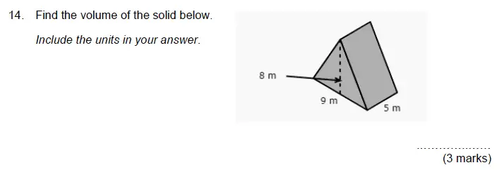 Question 14 - Aldenham School – 13 Plus Maths Sample Paper 2019
