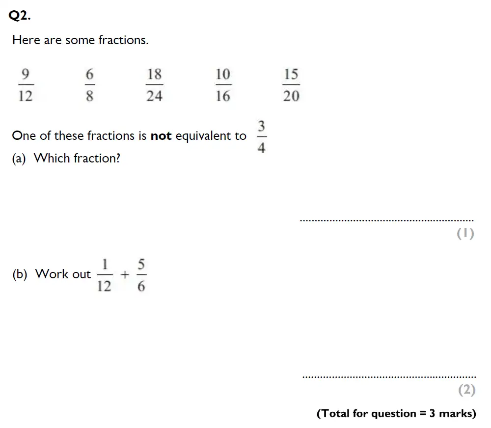 Question 2(a,b) - Aldenham School – 13 Plus Maths Sample Paper 1 2023
