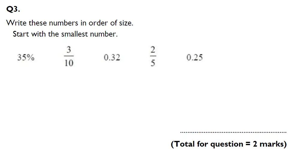 Question 3 - Aldenham School – 13 Plus Maths Sample Paper 1 2023
