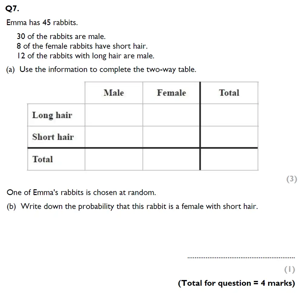Question 7(a,b) - Aldenham School – 13 Plus Maths Sample Paper 1 2023