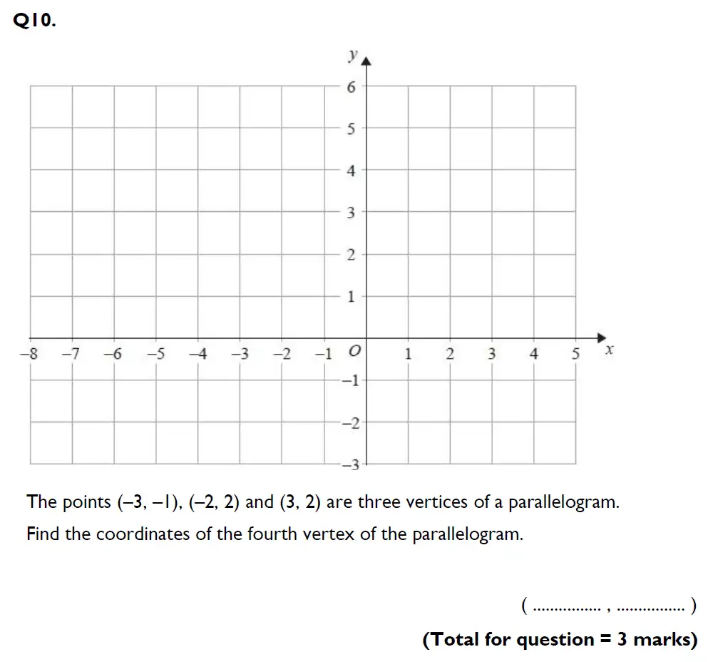 Question 10 - Aldenham School – 13 Plus Maths Sample Paper 1 2023