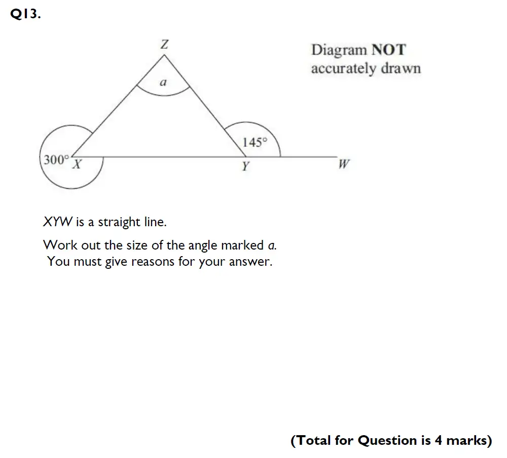 Question 13 - Aldenham School – 13 Plus Maths Sample Paper 1 2023