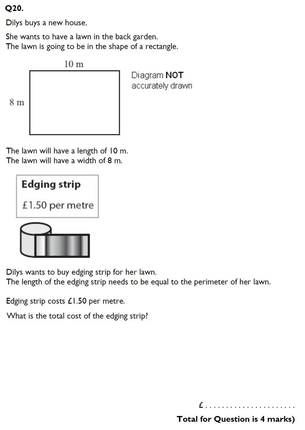 Question 20 - Aldenham School – 13 Plus Maths Sample Paper 1 2023