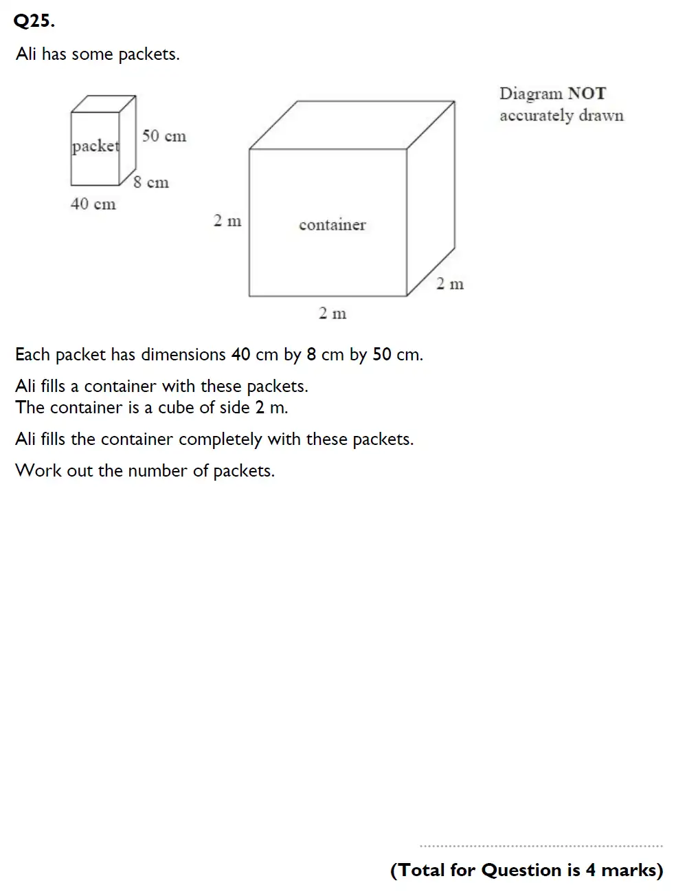 Question 25 - Aldenham School – 13 Plus Maths Sample Paper 1 2023