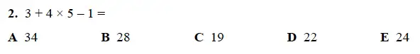 Question 2 - Alleyn’s School – 13 Plus Maths Sample Examination Paper 1 2023