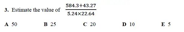 Question 3 - Alleyn’s School – 13 Plus Maths Sample Examination Paper 1 2023