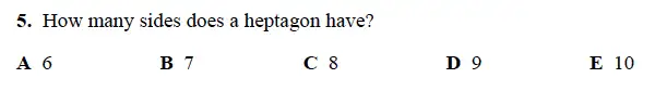 Question 5 - Alleyn’s School – 13 Plus Maths Sample Examination Paper 1 2023