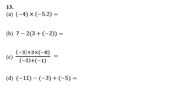 Question 13(13(a),13(b),13(c),13(d)) - Alleyn’s School – 13 Plus Maths Sample Examination Paper 1 2023