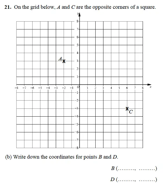 Question 21(b) - Alleyn’s School – 13 Plus Maths Sample Examination Paper 1 2023
