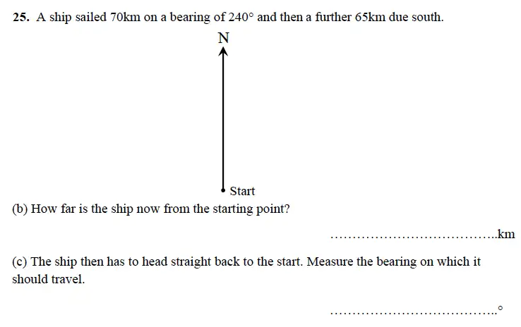 Question 25(25(b),25(c)) - Alleyn’s School – 13 Plus Maths Sample Examination Paper 1 2023