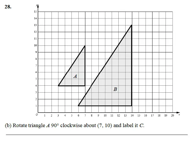 Question 28(b) - Alleyn’s School – 13 Plus Maths Sample Examination Paper 1 2023