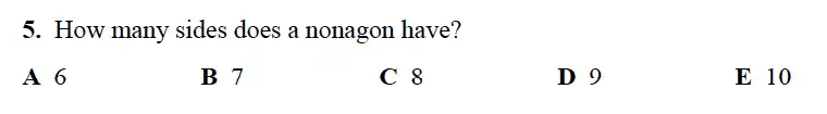 Question 5 - Alleyn’s School – 13 Plus Maths Sample Examination Paper 2 2023