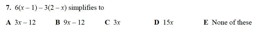 Question 7 - Alleyn’s School – 13 Plus Maths Sample Examination Paper 2 2023