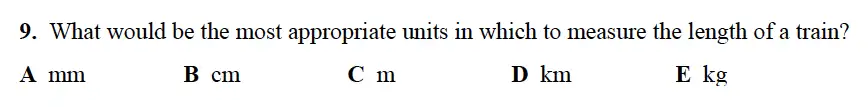 Question 9 - Alleyn’s School – 13 Plus Maths Sample Examination Paper 2 2023
