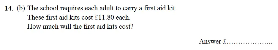 Question 14(b) - Alleyn’s School – 13 Plus Maths Sample Examination Paper 2 2023