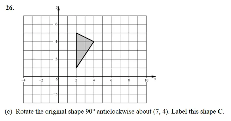 Question 26(c) - Alleyn’s School – 13 Plus Maths Sample Examination Paper 2 2023