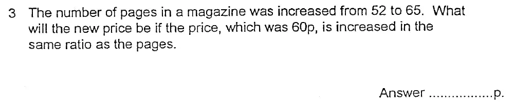 Question 3 - Alleyn's School – 13 Plus Maths Sample Paper 2023