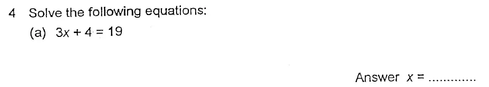 Question 4(a) - Alleyn's School – 13 Plus Maths Sample Paper 2023