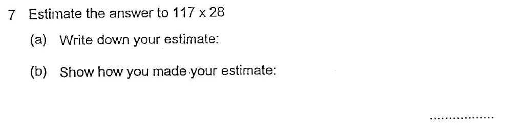 Question 7(a,b) - Alleyn's School – 13 Plus Maths Sample Paper 2023