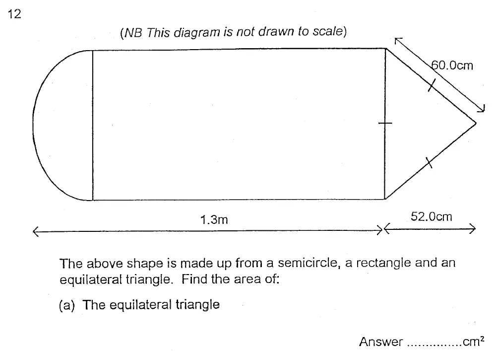 Question 12(a) - Alleyn's School – 13 Plus Maths Sample Paper 2023
