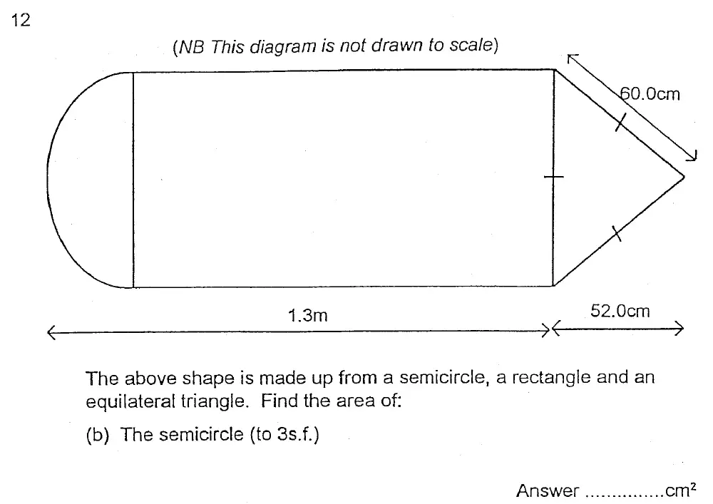 Question 12(b) - Alleyn's School – 13 Plus Maths Sample Paper 2023