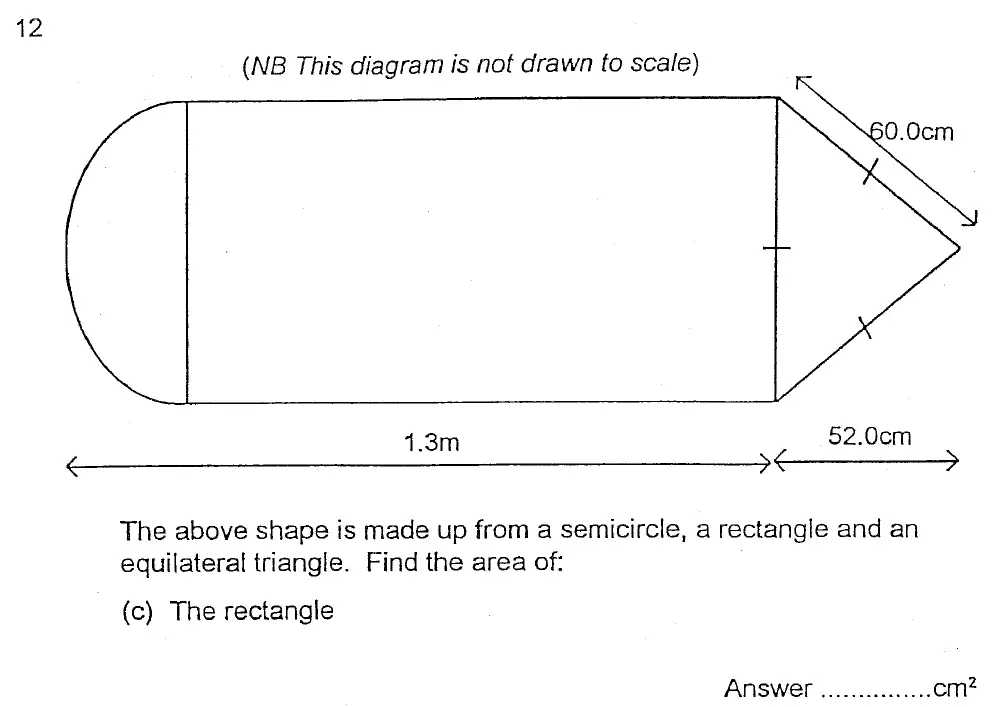 Question 12(c) - Alleyn's School – 13 Plus Maths Sample Paper 2023