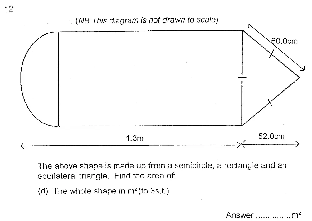 Question 12(d) - Alleyn's School – 13 Plus Maths Sample Paper 2023