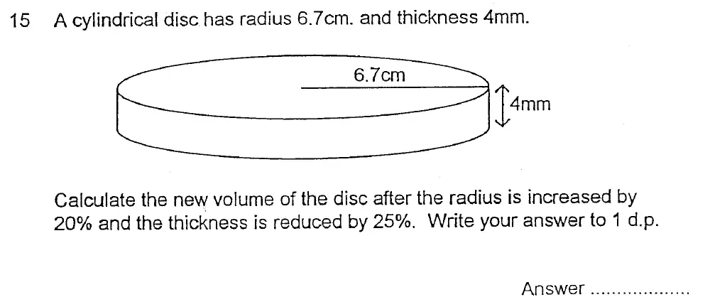Question 15 - Alleyn's School – 13 Plus Maths Sample Paper 2023