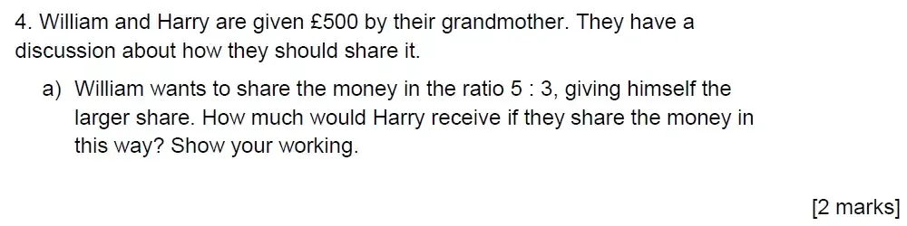 Question 04(a) - Ampleforth College Year 9 Academic Scholarship Specimen Paper