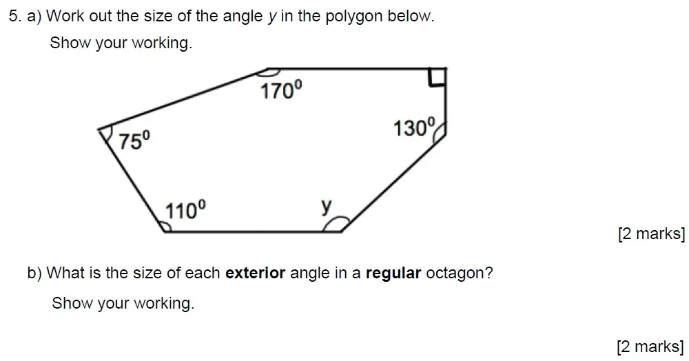 Question 05(a,b) - Ampleforth College Year 9 Academic Scholarship Specimen Paper
