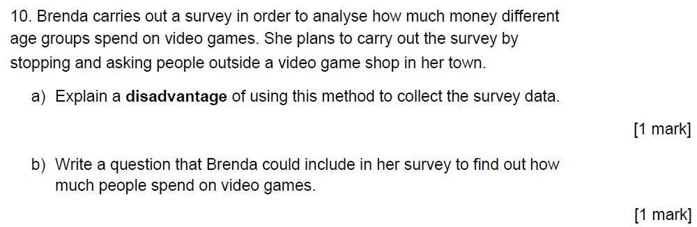 Question 10(a,b) - Ampleforth College Year 9 Academic Scholarship Specimen Paper