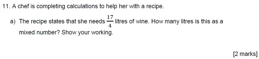 Question 11(a) - Ampleforth College Year 9 Academic Scholarship Specimen Paper