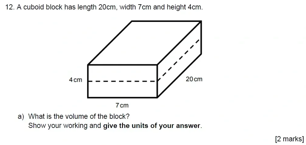 Question 12(a) - Ampleforth College Year 9 Academic Scholarship Specimen Paper